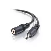E-GREEN Kabl audio 3.5mm - 3.5mm M/F (produžni) 3m crni