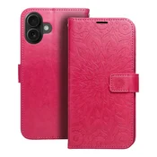 OEM Torbica MEZZO Book za iPhone 16 Plus, mandala, magenta