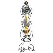 Casa Padrino luxury baroque grandfather clock silver/gold - Magnificent wrought iron pendulum clock in baroque style - Baroque interior - Baroque grandfather clocks - Made in Italy