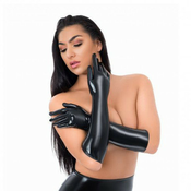 Me You Us Latex Full Length Gloves Black M