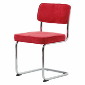 Rdeč jedilni stol iz rebrastega žameta Rupert – Unique Furniture