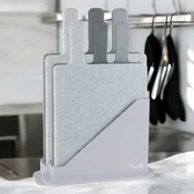 Greatstore Komplet 3 desk za sekljanje v stojalu 73930