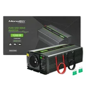 Qoltec Monolith power adapter /inverter Auto 1200 W Black