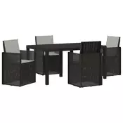 Vrtni set za objed s jastukom 5 pcs Antracit i Svjetlosiva PP