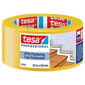 Tesa Traka za žbukanje Plastering tape 67001, PVC, ribbed, UV 6 weeks, 33 m x 50 mm, yellow