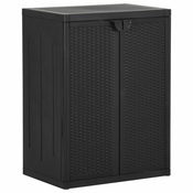VIDAXL vrtna omara črna 65x45x88 cm PP