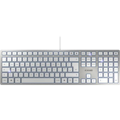 Cherry KC-6000 Slim tastatura, YU, bela/srebrna(58601)