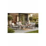 HANAH HOME Baštenska garnitura Nergiz 2+1+1 Cream