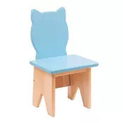 Personalized Wooden Kids’ Chair – Unique Design & Premium Quality! – Kitty Blue
