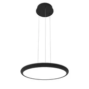 Viokef LED-visoka svetilka Benett, črna, O 50 cm, kovina/akril - Dnevna soba/jedilnica - Sodobni - črna, bela - Aluminij