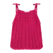 MANGO Top z naramnicami CANARIO  neonsko roza