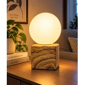 Dekorativna stona lampa sa kuglom SV329, Imitacija mermera, Braon