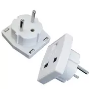 Elit+ AC adapter za uticn eu suko utikac / suko uticnica 16a 250v bele boje ( EL76952 )