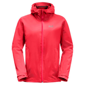 Womens Jacket Jack Wolfskin Pack & Go Shell Tulip Red