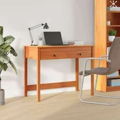 Vidaxl Miza s predalom Max Rjav 100 x 50 x 78 cm Masivno borovo les