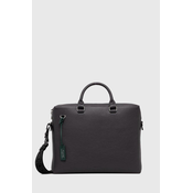 Kožna torba za laptop Coccinelle boja: tirkizna