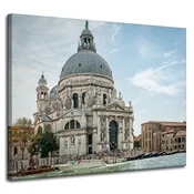 shumee Slika na platnu Arhitektura Knjižnica 100x80 cm Italija Evropa Stil Barok
