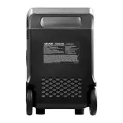 VEVOR Razširitvena baterija 3840Wh LiFePO4 609x294x457 mm Črna