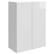 Vidaxl omara za steno Bela visok sijaj 66 x 34,5 x 90 cm