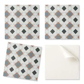 shumee Komplet samolepilnih vinilnih ploščic z vzorcem geometrijskih ploščic 4x50x50 cm
