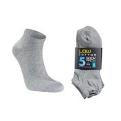 Nogavice Seger Low Cotton 5-pack - SIVA - 35-38