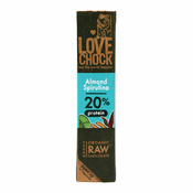 LOVECHOCK Raw tamna cokoladica s bademom i spirulinom, (8718421158546)