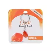 Obesek za ključe Karneol Zodiak - poldragi kamen