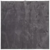 Vidaxl Preproga s kratkimi vlakni mehka pralna antracitna 120x120 cm