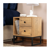 HANAH HOME Noćni stočić Glimmer Atlantic Pine Black