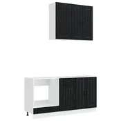 Kuhinjska jedinica LUCCA 5 pcs Crna Konstruirano drvo