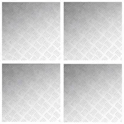 Vidaxl Stopnice Kvadrat 4 szt. srebrna 50 x 50 cm Aluminij
