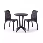 Garnitura vrtnega pohištva Bistro set, grafit