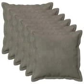vidaXL Prevleka za blazino 6 pcs HOUTEN Svetlo siva 35 x 35 cm Žamet