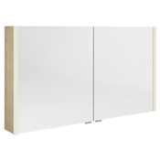SAPHO Eleganten ALIX kopalniški omar z LED lučmi, 2 vrati, 126x70x17,5 cm, jilm bardini