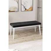 Hanah Home klupa Arwen Bench, 105 cm, crna / bela