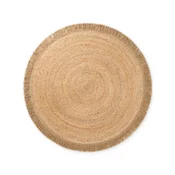 Obojestranska/ročno tkana okrogla preproga iz jute v naravni barvi o 150 cm Nuru – Hanse Home