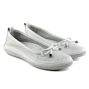 Mona Shoes Ženske baletanke, Kožne, Bele