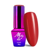 MollyLac Elite Women hibridni lak za nohte v opečnato rdeči barvi 10 g št. 43