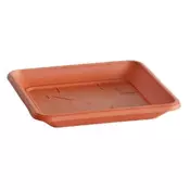 Prosperplast Kvadratni plastični podstavek za cvetlični lonec 27 x 27 cm, rjav (R624)