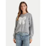 Vero Moda Pulover Ivory 10342072 Siva Regular Fit