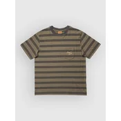 Rhythm Vintage Stripe moška majica olive