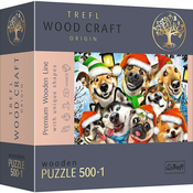 Trefl Wood Craft Origin Puzzle Božični psi 501 kosov - leseni
