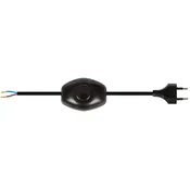 PRIKLJUCNI KABEL S NOŽNOM SKLOPKOM 2X07/250V/2,5+1,5M CRNI