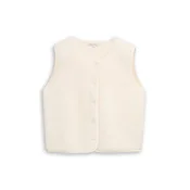 TOM TAILOR DENIM Brezrokavnik off-bela