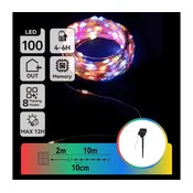 Aigostar - LED solarni lanac 100xLED/8 funkcija 12m IP65 višebojno