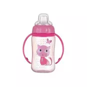 CANPOL BABY FLASICA/SOLJA SA KLJUNOM I RUCKAMA 56/512 HAPPY ANIMALS - TRAINING 320ML - CAT