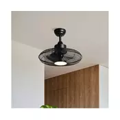 Eglo 35133 - LED stropni ventilator IGELDO LED/15W/230V premer 53 cm črn + daljinski upravljalnik