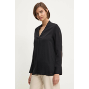Bluza Calvin Klein za žene, boja: crna, bez uzorka, K20K207141