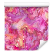 Tapeta Črnilo vijolična, pudrasto roza, roza in koralna 50x1000 cm