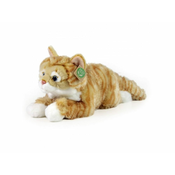 Plišana igračka Rappa Eko prijatelji - Crvena šarena mačka, ležeća, 40 cm